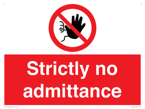 strictly no admittance